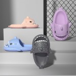 Women's Luminous Shark House Slides, Summer Soft Sole Pillow Slides, Anti-skid Home Slides