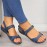 Women's Retro Roman Sandals, Solid Color Hook & Loop Strap Open Toe Shoes, Comfy Slingback Sandals