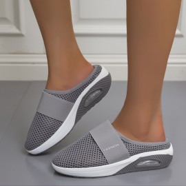 Women's Casual Summer Mesh Breathable Half Drag Shoes, Beach Platform sports shoes