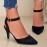 Women's Ankle Strap Slingback High Heels, Solid Color Pointed Toe Stiletto Heels, Fashionable Pumps