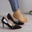 Women's Solid Color Trendy Shoes, Slip On Shallow Mouth Casual High Heels, Point Toe Party Shoes
