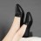 Women's Solid Color Trendy Shoes, Slip On Soft Sole Chunky Heel Daily Shoes, Round Toe Lightweight Shoes