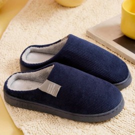 Women's Thick Bottom Home Slippers, Household Plush Slippers, Anti-slip Thermal Slippers