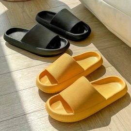 Women's Indoor Pillow Slides, Super Soft Wear-resistant Non Slip EVA Shoes, Home Bath Cloud Slides