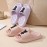 Women's Kawaii Teddy Bear Pillow Slides, Solid Color Cute Cartoon Non-slip Massage Slippers, Indoor Bathroom Shoes
