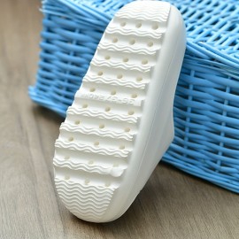 Women's Cartoon Pillow Slides, Kawaii Soft Sole Non Slip Wear-resistant Shoes, Home Bathroom EVA Slides